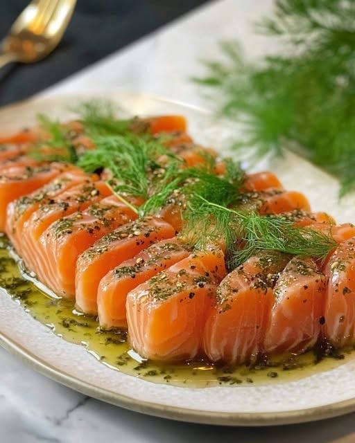 Gravlax z Łososia w Stylu Skandynawskim z Koperkiem i Jagodami: Elegancka Przekąska o Niepowtarzalnym Smaku