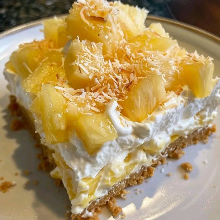 Kremowy deser z ananasa bez pieczenia