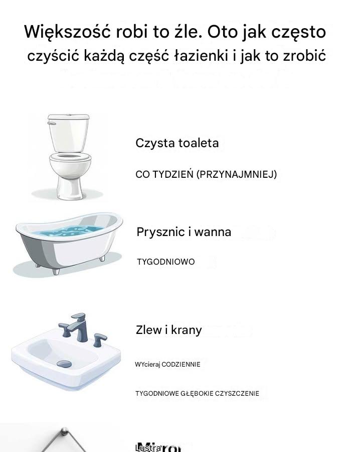 Większość osób popełnia błąd. Oto, jak często czyścić każdą część łazienki i jak to zrobić