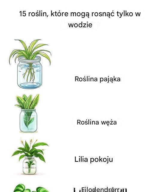15 roślin, które mogą rosnąć tylko w wodzie