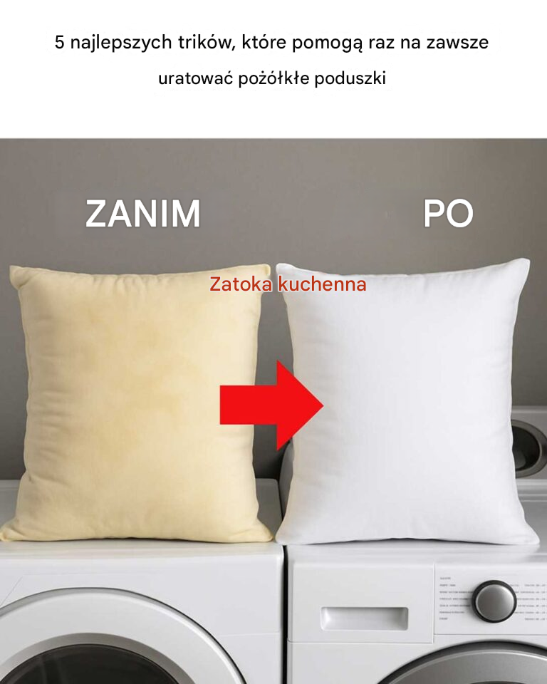 5 najlepszych sposobów na uratowanie pożółkłych poduszek na dobre