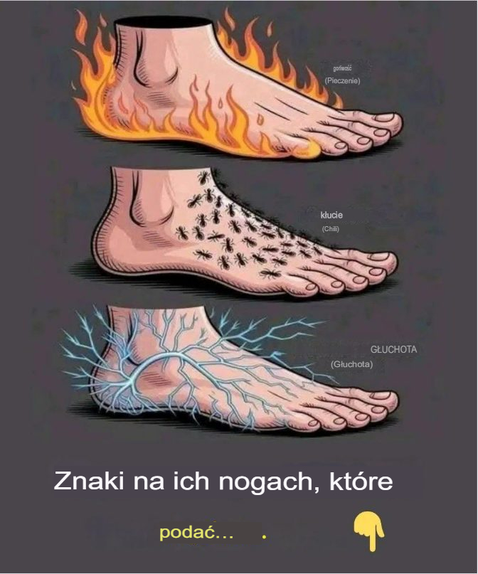 Znaki na stopach, które wskazują…