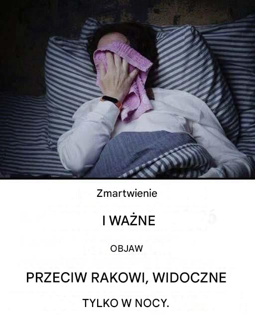 To jeden z najważniejszych objawów ostrzegawczych raka, który można zauważyć wyłącznie w nocy.