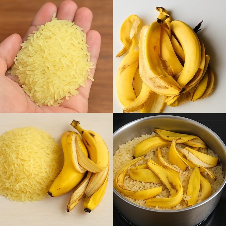 Mieszanie skórek bananów z ryżem: sekret, którego nikt ci nigdy nie zdradzi