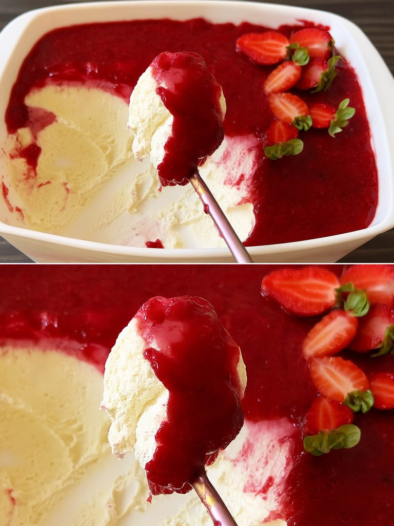 Chciałam to zrobić, czekając na ugotowanie makaronu: ten lekki mus truskawkowy zniknął, zanim jeszcze trafił na stół. Tylko 90 kalorii!