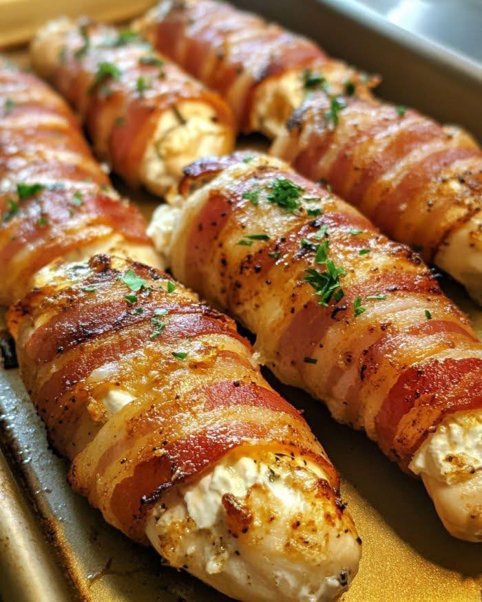 Piersi z kurczaka faszerowane boczkiem