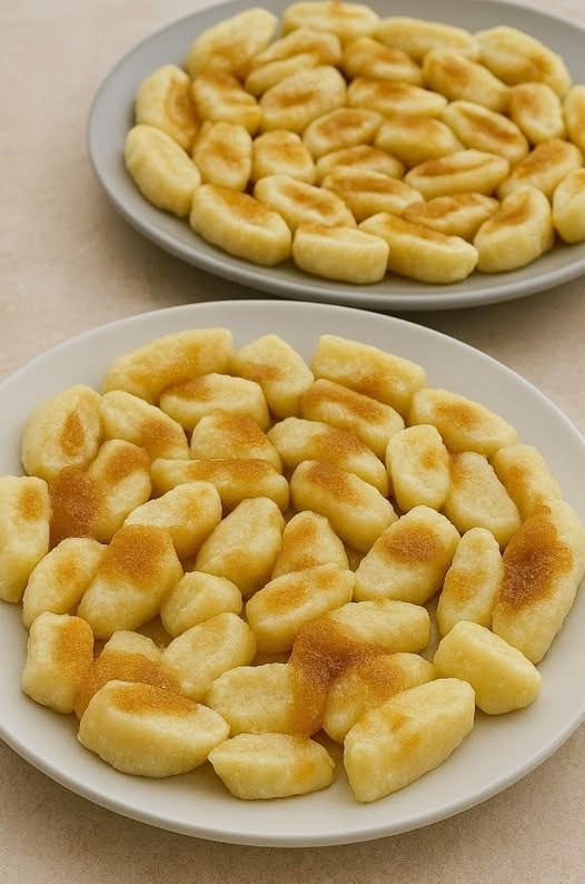 Leniwe pierogi z masłem i bułką tartą