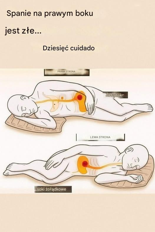 Spanie na prawym boku wpływa na zdrowie w sposób, którego sobie nie wyobrażałeś.