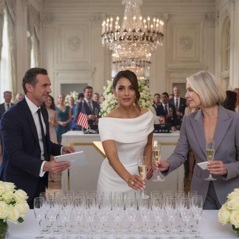 Na moim ślubie widziałem, jak moja teściowa pomyliła się z moim kieliszkiem. Zamieniłem nasze kieliszki… i kiedy wzniosła toast, uśmiechnąłem się. Wtedy zaczął się prawdziwy dramat weselny.