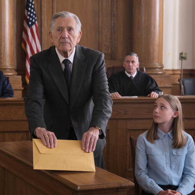 Żona mojego zmarłego syna zostawiła mi wnuka „tylko na jeden dzień” i nigdy nie wróciła. Dziewięć lat później wróciła po spadek, który zostawił mi syn, i przyprowadziła ze sobą prawnika. Ale kiedy wręczyłem sędziemu kopertę, wyglądał na oszołomionego i zapytał: „Czy ona wie?”.