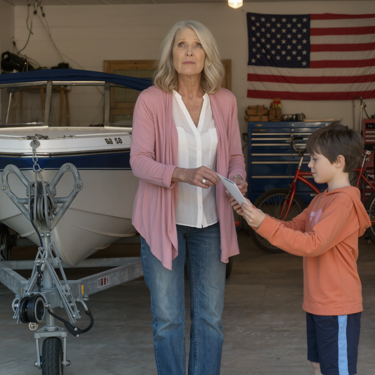 Mój wnuk boi się swojej nowej macochy, ale nie chce mi powiedzieć dlaczego. Wczoraj wieczorem wsunął mi liścik: „Babciu, zajrzyj pod łódź w garażu. Wtedy zrozumiesz”. Poszłam więc sprawdzić – i zamarłam.