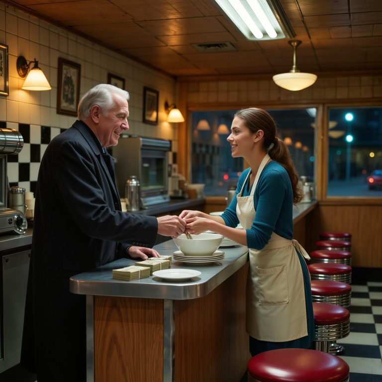 Właśnie zmywałem naczynia w małej jadłodajni, gdy starszy mężczyzna zapytał mnie o imię i dał mi 500 dolarów. Trzy tygodnie później pojawił się prawnik i oznajmił, że jestem spadkobiercą fortuny mojego bogatego dziadka. Kiedy moja matka i młodsza siostra usłyszały tę nowinę, natychmiast się pojawiły. Uśmiechnąłem się tylko i zadzwoniłem do prawnika.