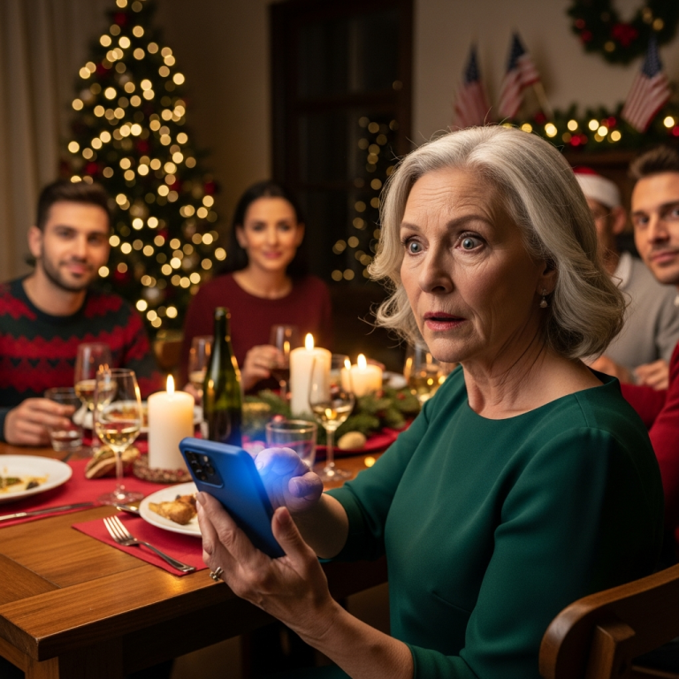 W Wigilię mój syn zaprosił mnie na „idealną rodzinną kolację”. Stół był nakryty, świece zapalone, wnuki biegały w piżamach… i po raz pierwszy od lat poczułam, że może nie spędzę świąt sama w moim małym domku na końcu cichej ulicy.