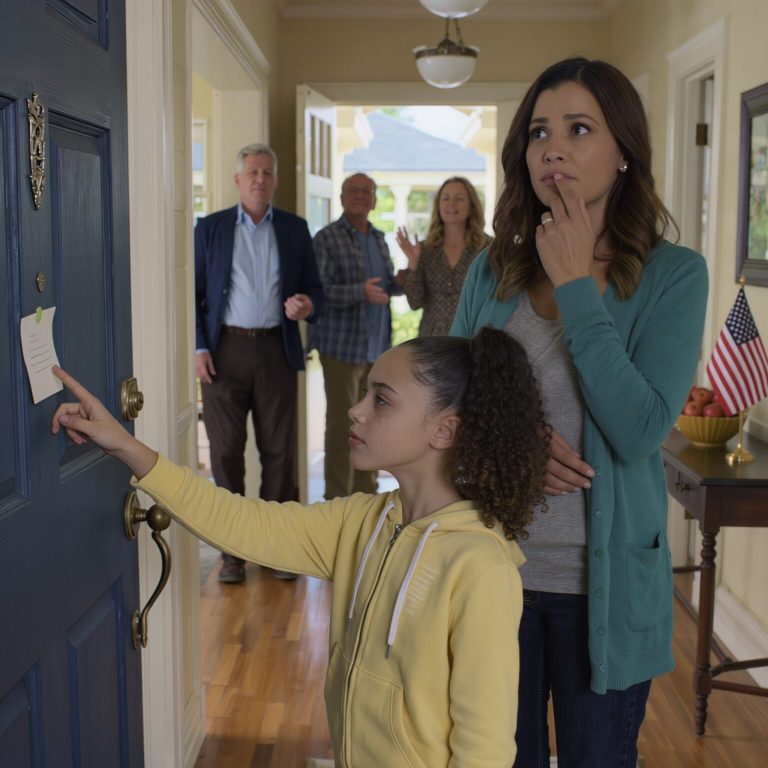 Moi teściowie zostawili notatkę na drzwiach sypialni mojej 11-letniej córki: „Znaleźliśmy dla twojego psa nowy dom. Twój kuzyn nie chciał go w pobliżu. Proszę, nie rób scen”. Pokazała mi ją ze łzami w oczach. Nie płakałam – miałam plan. Następnego ranka zapukali do naszych drzwi, a ich głosy były podniesione…