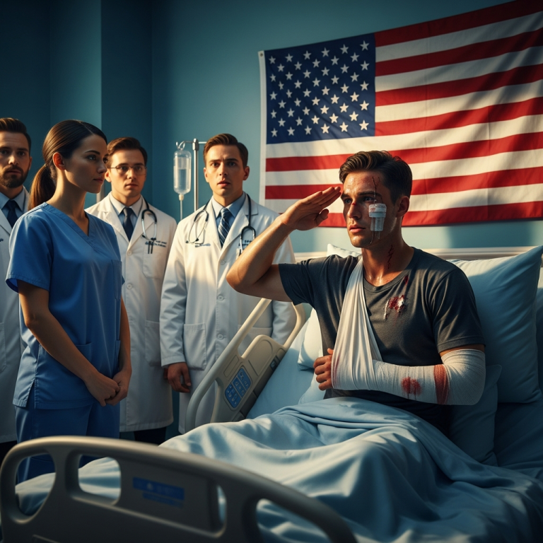 Wyśmiewali „nową pielęgniarkę” w oddziale urazowym w Chicago – aż do momentu, gdy ranny dowódca SEAL próbował oddać jej salut