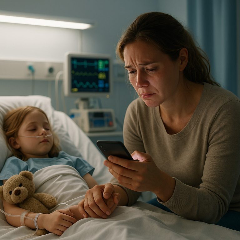 Moja 6-letnia córka trafiła na oddział intensywnej terapii po poważnym wypadku — wtedy moja mama napisała SMS-a: „Przynieś babeczki na przyjęcie dla swojej siostrzenicy”.