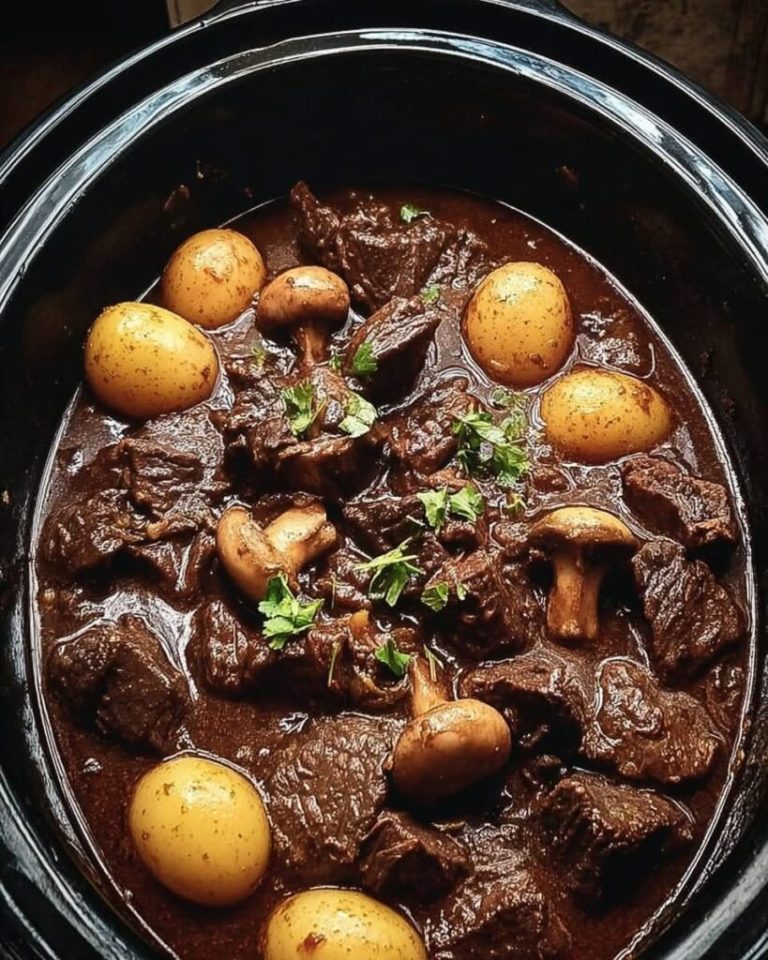 Gulasz wołowy z ziemniakami i grzybami, przepis rodzinny