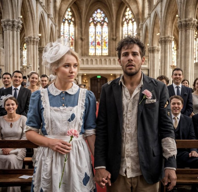 Niania wychodzi za mąż za bezdomnego mężczyznę; goście na weselu śmieją się, dopóki nie weźmie mikrofonu i nie powie…