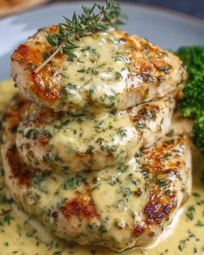 Kurczak w sosie Boursin z czosnkiem i ziołami