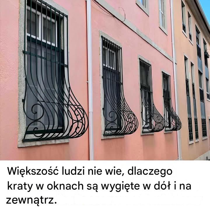 Dlaczego kraty okienne mają niskie wygięcie na zewnątrz?