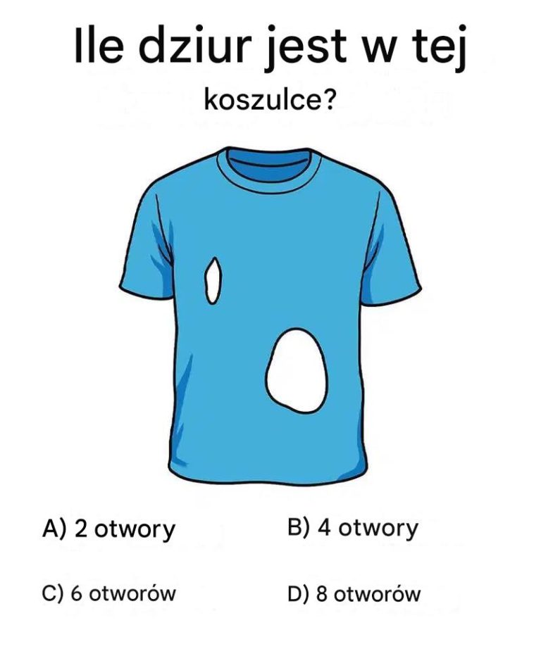 Ten prosty obrazek przedstawiający koszulkę doprowadza Internet do szału – ile dziur widzisz?