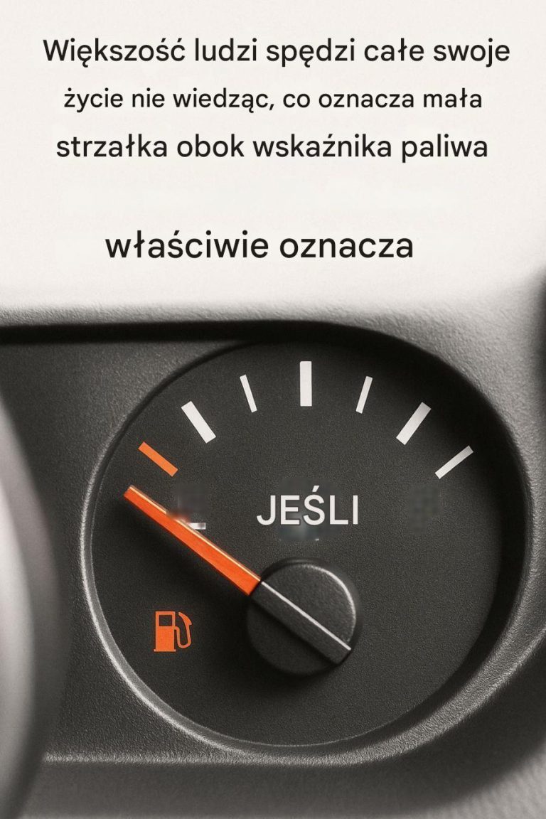 Większość ludzi spędzi całe życie nie dowiadując się, co tak naprawdę oznacza strzałka obok wskaźnika paliwa.