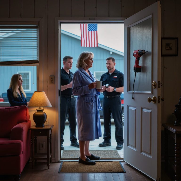 „Otwórzcie drzwi! Ten dom należy do mojego męża!” – moja synowa przyprowadziła dwóch ślusarzy pod moje drzwi o 6 rano.