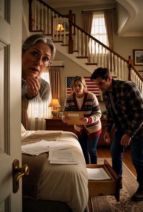 Tydzień przed świętami Bożego Narodzenia moja ośmioletnia wnuczka pochyliła się i wyszeptała: „Babciu, mama mówi, że w tym roku cię tu nie będzie”. Właściwie się roześmiałam, bo zabrzmiało to jak coś, co mówi zdezorientowane dziecko. Ale tego wieczoru wróciłam wcześniej do domu… ​​i usłyszałam trzask szuflad na górze, jakby ktoś ścigał się z zegarem.