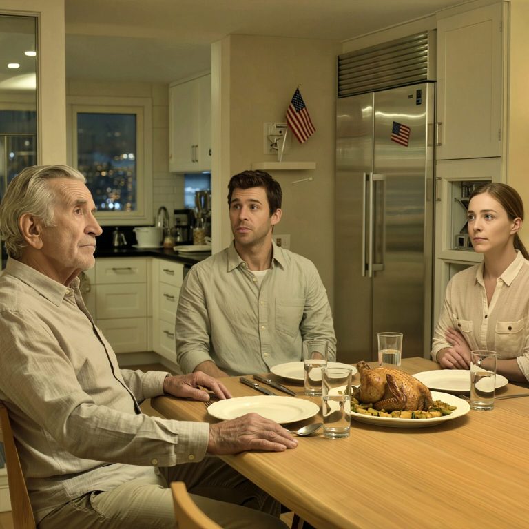 Podczas kolacji mój bogaty syn nagle zapytał: „Tato, dlaczego nie mieszkasz w domu, który ci kupiłem?”. Zamarłem: „Jaki dom? Nigdy żadnego domu nie dostałem”. Odwrócił się, żeby spojrzeć na moją córkę. Natychmiast zerwała się z krzesła i wyszła.